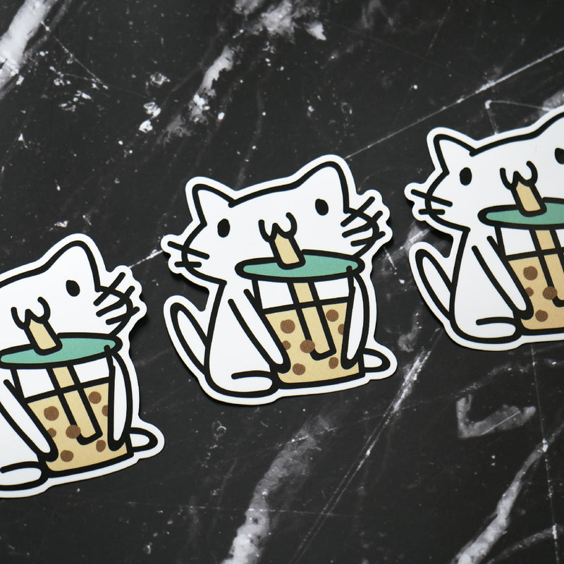 Squiggle Cats 3" Sticker Bobacat & Buff Cat