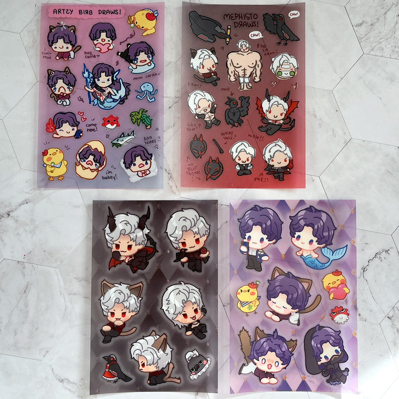 Sylus and Rafayel Matte Finish Stickers