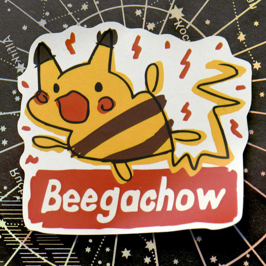 Beegachow 3" Sticker