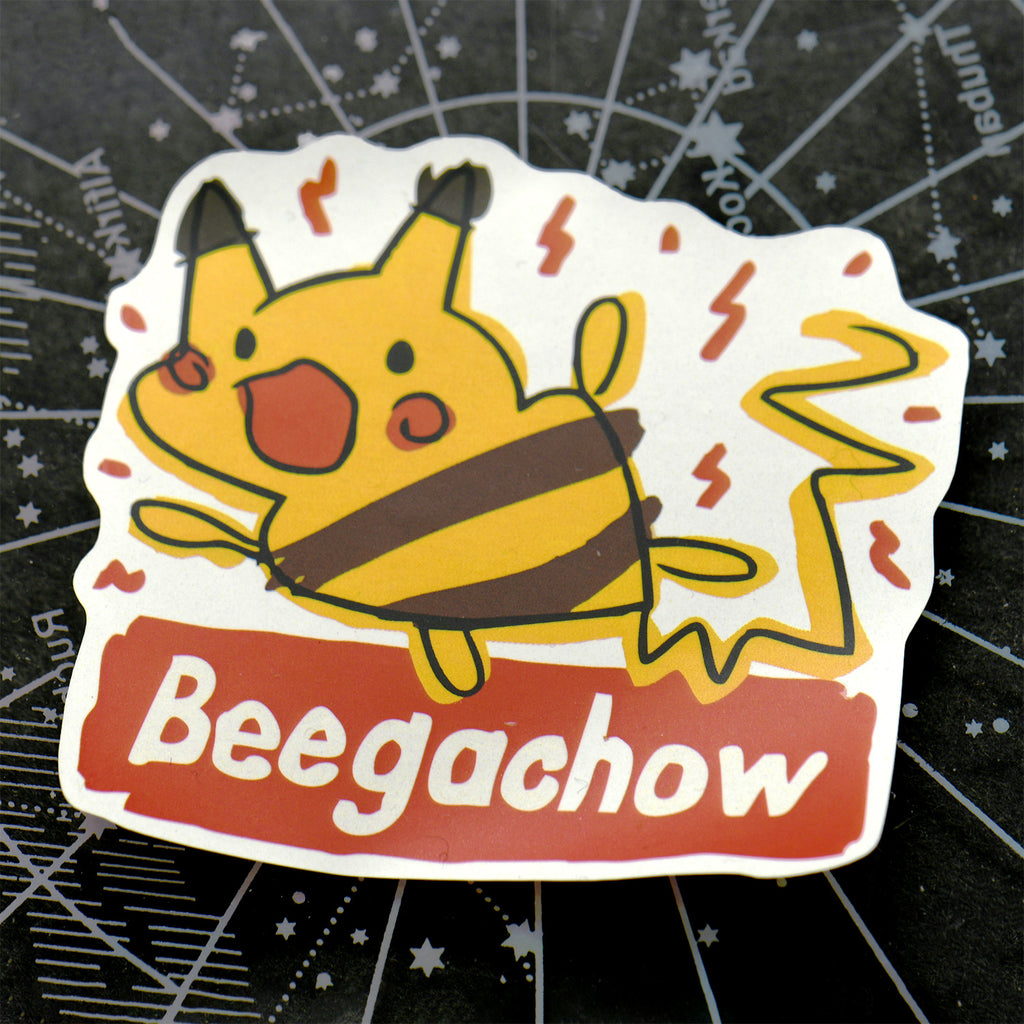 Beegachow 3" Sticker
