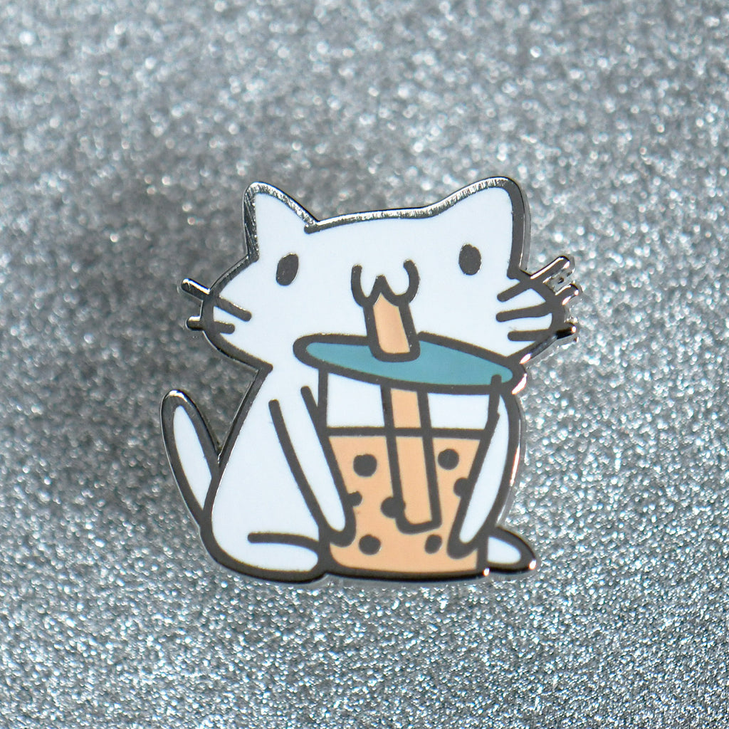 Porcelain Cat Pin (Hard Enamel)