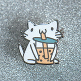 Boba Squiggle Cat Pin