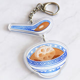 Porcelain Bowl and Lotus Root Soup Keychain