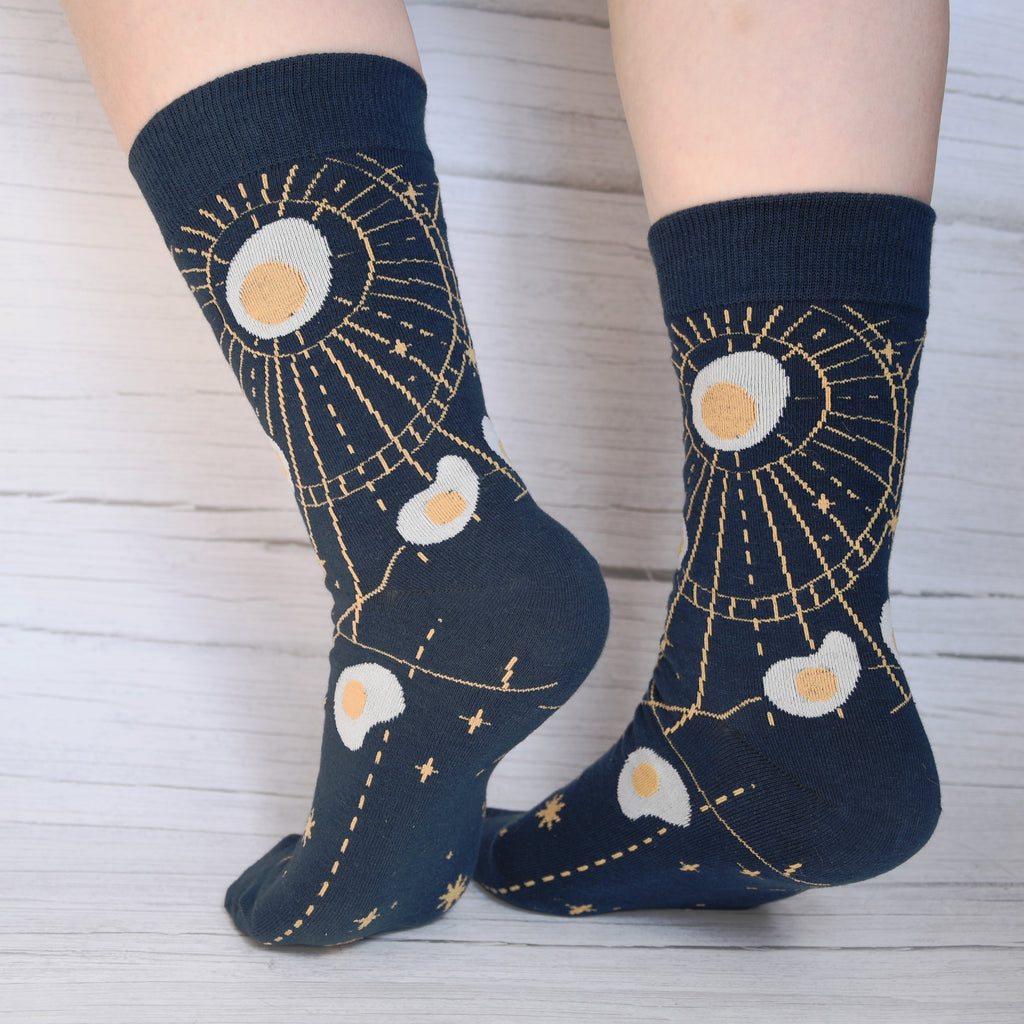 Egg Galaxy Constellation Crew Socks