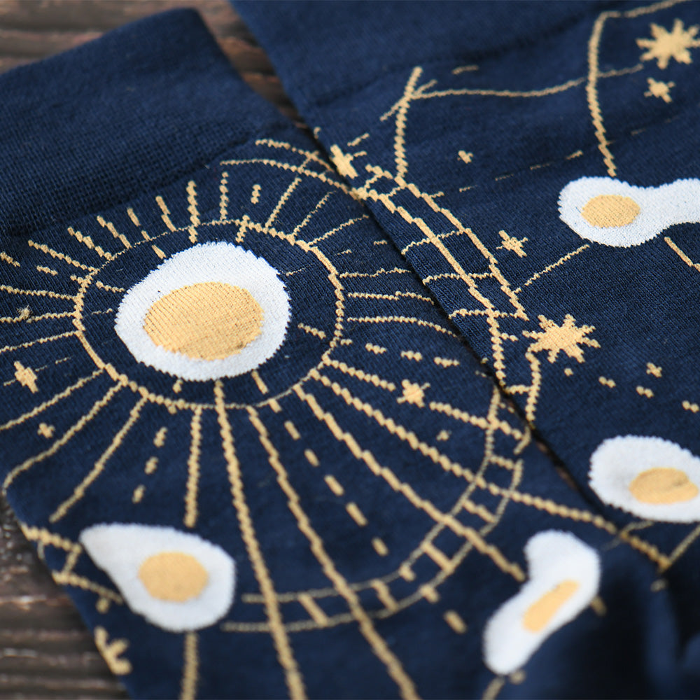 Egg Galaxy Constellation Crew Socks