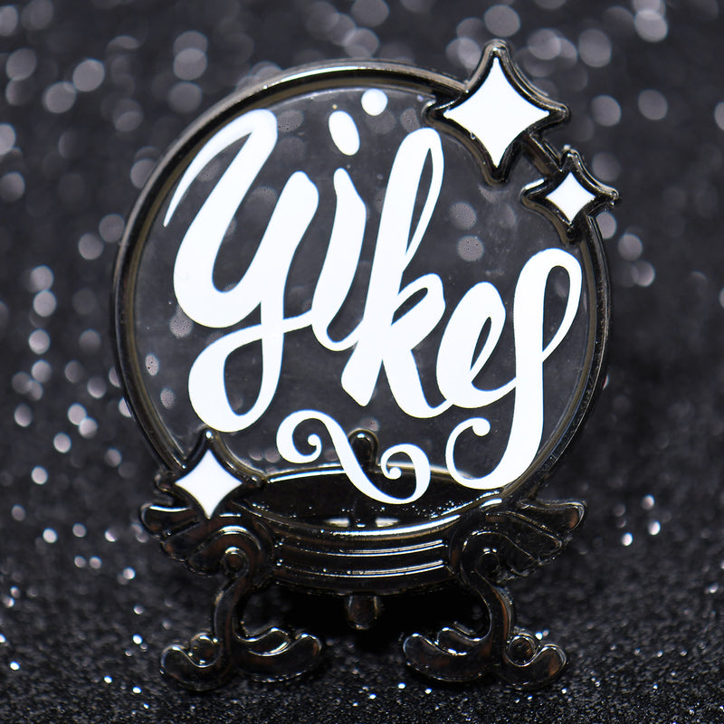 YIKES Crystal Ball Stained Glass Pin