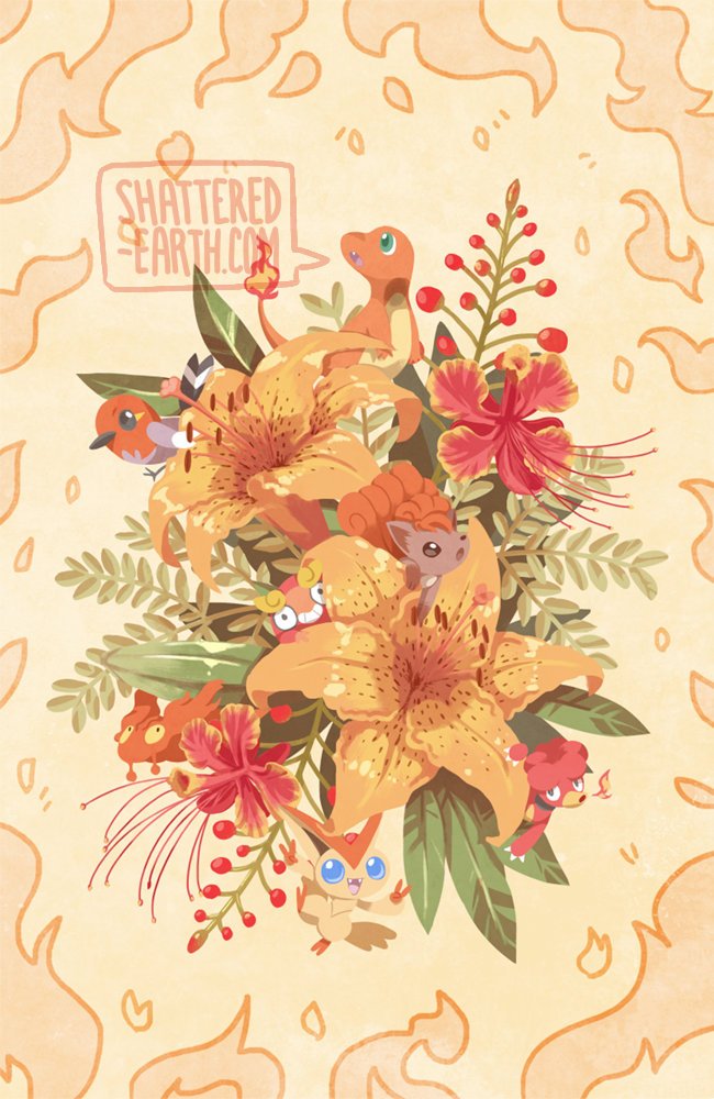 Floral Pokemon Prints