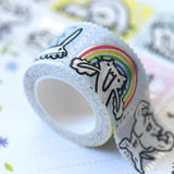 Squiggle Cat Foil Stamps Washi Tape